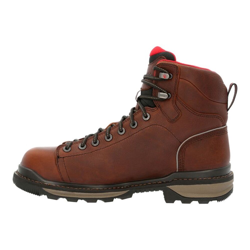 Rocky Mens Rams Horn Lace To Toe Composite Waterproof Brown Boots (NWT) - Picture 3 of 5